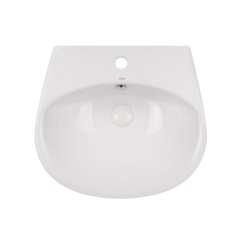 Раковина подвесная моноблок Qtap Virgo 550х430х400 White с донным клапаном QT1811037GW