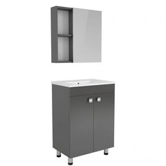 Фото Комплект мебели для ванной комнаты RJ ATLANT 60 см, серый (RJ02601GR)