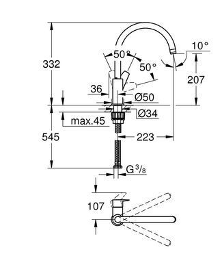 Фото Смеситель для мойки Grohe BauEdge (31367001)