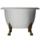 Ванна окремостояча глянцева Amidicon Olimpia 180х90 біла з литого каменю золоті ніжки Фото 9 з 10