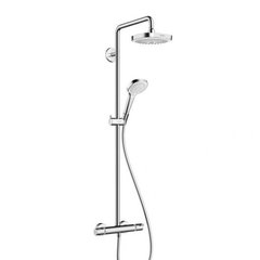 Душевая система Hansgrohe Croma E Showerpipe Select 180 2jet Showerpipe с термостатом белый хромированный (27256400)