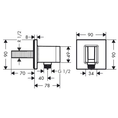 Фото Тримач для душу Hansgrohe FIXFIT Porter Square 26486000