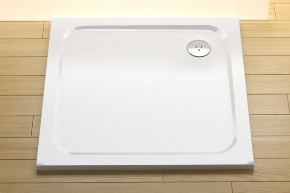 Фото Піддон для душових кабін Ravak GALAXY PERSEUS 100 PRO Chrome, квадратний, литий мармур, XA04AA01010