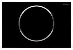 Фото Сенсорная клавиша смыва Geberit Sigma 10, черный матовый/хром (115.907.KM.1)