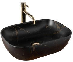 Фото Умывальник накладной REA BELINDA BLACK MARBLE MAT, матовый (REA-U8908)