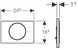 Сенсорна клавіша змиву Geberit Sigma 10, чорний матовий/хром (115.907.KM.1) Фото 2 з 2