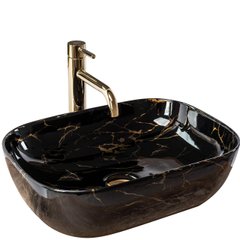 Умывальник накладной REA BELINDA BLACK MARBLE SHINY (REA-U8907)