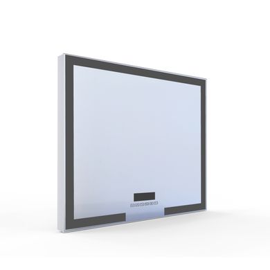 Фото Зеркало прямоугольное Volle 80x60 см с Bluetooth, LED-подсветкой, часами и подогревом (16-14-800)