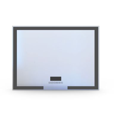 Фото Зеркало прямоугольное Volle 80x60 см с Bluetooth, LED-подсветкой, часами и подогревом (16-14-800)
