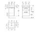Комплект Geberit SELNOVA Square: умывальник с тумбой 50x20 см, белый глянец (502.750.00.1) Фото 2 из 2