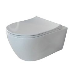 Фото Унитаз подвесной безободковый с крышкой Quarter Bath Deep белый (70DE03054.00.1.3.01/30SCD.03.02..WG)