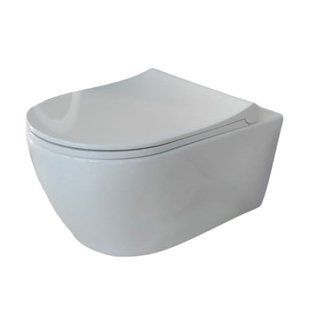 Фото Унітаз підвісний безобідковий з кришкою Quarter Bath Deep білий (70DE03054.00.1.3.01/30SCD.03.02..WG)