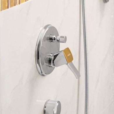 Фото Смеситель для ванны Hansgrohe METROPOL Classic, скрытый монтаж, хром/золото (31345090)