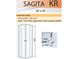 Душова кабіна Vagnerplast Sagita KR, 90x90x190, напівкругла, без піддону (VPZA990SAG1S1X-01) Фото 2 з 2