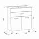 Комплект меблів RJ VELUM-L: тумба підлогова + умивальник накладний, 60см, білий (RJFU037-4160WHSET) Фото 2 з 2