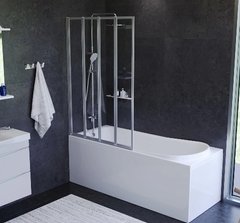 Фото Душевая шторка для ванны 100х140 см, поворотно-складная AM.PM WU80BS-100-140CT Like