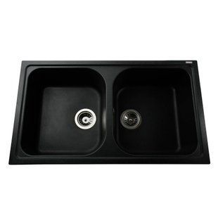 Фото Гранитная мойка Globus Lux MALAREN 860х500мм, графит