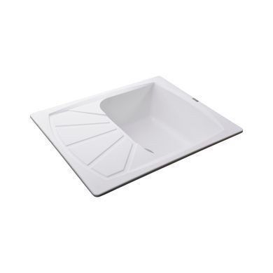 Фото Гранітна мийка Globus Lux TANA 610х500мм, білий