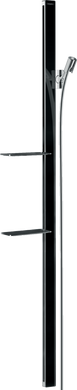 Фото Душевая штанга Hansgrohe Unica E 150 см со шлангом 160 см и полками Black/Сhrome (27645600)