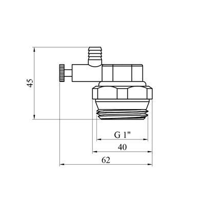 Розповітрювач для колектора Karro 1" латунний KR-5010 (CV028307)