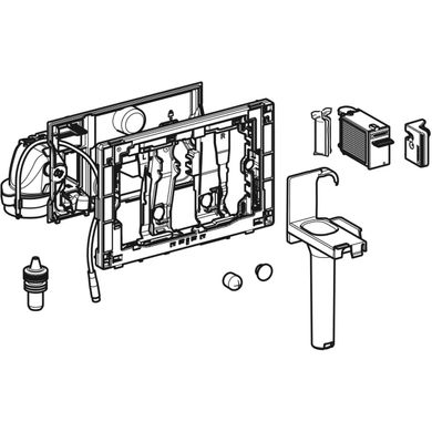 Фото Модуль удаления запахов Geberit DuoFresh с автоматическим управлением и приемником для цилиндриков, антрацитово-серый RAL 7016 (115.050.BZ.2)