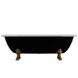 Ванна отдельностоящая глянцевая Amidicon Olimpia 180х90 черная из литого камня бронзовые ножки Фото 10 из 10