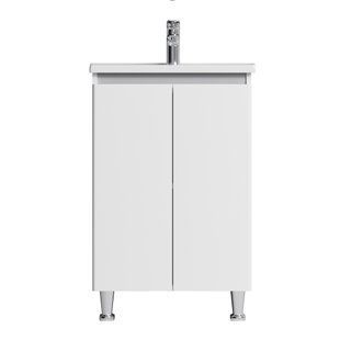Фото Тумба с раковиной напольная AM.PM X-Joy 55 см 2 дверцы (M85-FSX0551-WC0551WG38)
