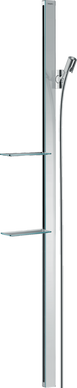 Фото Душевая штанга Hansgrohe Unica E 150 см со шлангом 160 см и полками Сhrome (27645000)