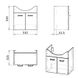 Комплект мебели RJ BUTTERFLY: тумба подвесная с умывальником, 55см, белый (RJ74550) Фото 3 из 4