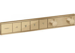 Фото Термостат скрытого монтажа Hansgrohe RainSelect на 4 клавиши Brushed bronze (15382140)