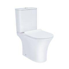 Унитаз-компакт Qtap Presto безободковый с сиденьем Soft-close QT24221217AW