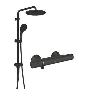 Фото Змішувач термостатичний для душу Grohe QuickFix Start Black UA303908T2