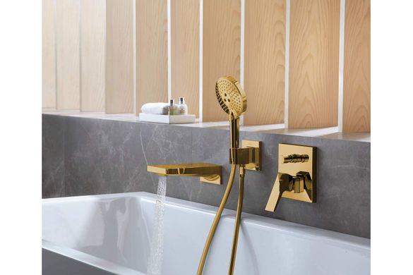 Фото Смеситель Hansgrohe Metropol скрытого монтажа для ванны / душа Polished Gold Optic (32545990)