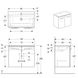 Комплект Geberit SELNOVA Square: умывальник Slim Rim, с тумбой 80x50,2 см, белый глянец (501.256.00.1) Фото 2 из 2