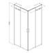 Душова кабіна Eger VI`Z new CC, 85x85x195 см, квадратна, регульований хромований профіль (+/-5 см), прозоре скло Фото 2 з 2