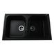 Гранітна мийка Globus Lux MALAREN 860х500мм, чорний металік Фото 1 з 5