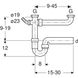 Сифон для подвійної кухонної раковини Geberit D=40 мм, G=1 1/2 (152.597.11.1) Фото 2 з 2
