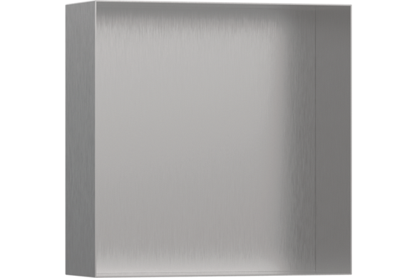 Фото Hansgrohe XtraStoris Minimalistic Настенная ниша с открытой рамкой 30х30х10см Brushed Stainless Steel (56073800)