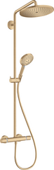 Фото Душова система Hansgrohe Croma Select S 280 1jet Showerpipe з термостатом Brushed Bronze (26890140)