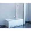 Штopa для ванны неподвижная oднo-элeмeнтная Ravak BVS1-80 chrom + glass Transparent
