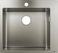 Фото Кухонная мойка Hansgrohe S711-F450 на столешницу 1x35O 550х500 Stainless Steel (43301800)