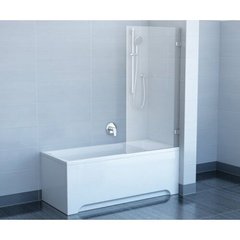 Фото Штopa для ванны неподвижная oднo-элeмeнтная Ravak BVS1-80 chrom + glass Transparent