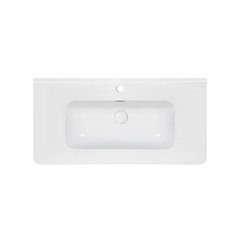 Раковина Qtap Albatross 9H 1000х460х180 White с донным клапаном QT01119100HW