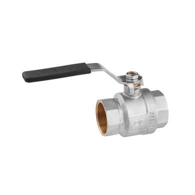 Кран шаровый Kroner 1 1/2" ВВ PN40 ручка никелированная