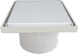 Надставка для трапа Styron зі скляною гратами або під плитку (WHITE) 150x150 мм STY-505-GFFE Фото 1 з 2