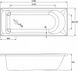 Ванна акриловая IMPRESE VALTICE New 170х70 см без ножек (b0700657070) Фото 2 из 2