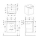 Комплект Geberit SELNOVA Square: умывальник Slim Rim, с тумбой 55x50,2см, белый глянец (501.248.00.1) Фото 2 из 2