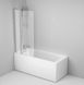 Душова шторка на ванну 80х140 см, орні з нерухомою стінкою AM.PM WU90BS-D3W5-140CT Gem Фото 2 з 4