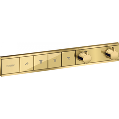 Фото Термостат скрытого монтажа Hansgrohe RainSelect на 4 клавиши Polished Gold Optic (15382990)