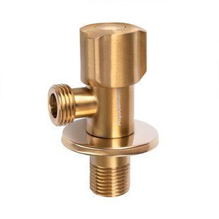 Фото Кран кутовий нерж. AQUASTRONG D5 M1/2 х M3/4 (D519)